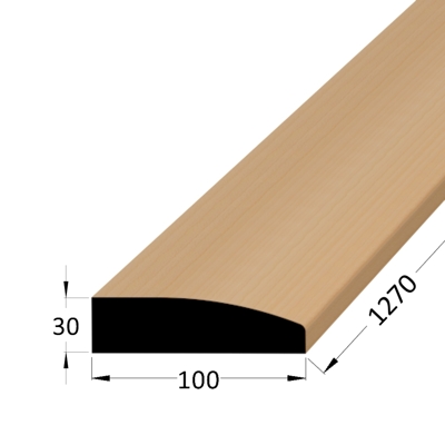 Dveřní práh - Práh D BK 1250x100x30 (designový) - buk