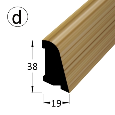 Podlahová lišta - P 3819 dDB parket /240 (jádro BO)