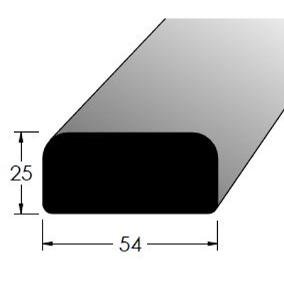 Dřevěný lavičkový profil - LA 5425 BK /140