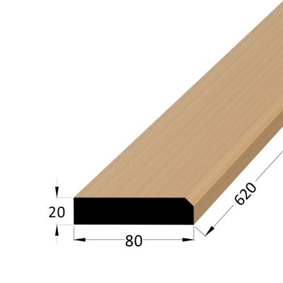 Dveřní práh s fazetou - BK 600x80