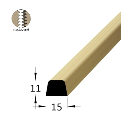 Krycí lišta -  KE 1511F /240 nast. - borovice