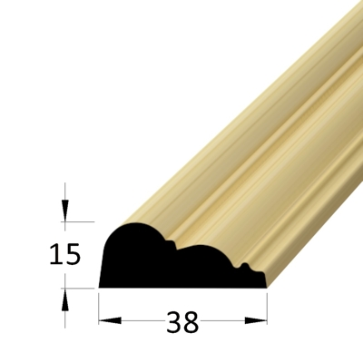 Krycí profilová lišta - KM 3815 /200 - borovice