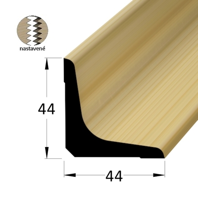 Rohová vnitřní lišta - RVU 4444 SM /240 nast.