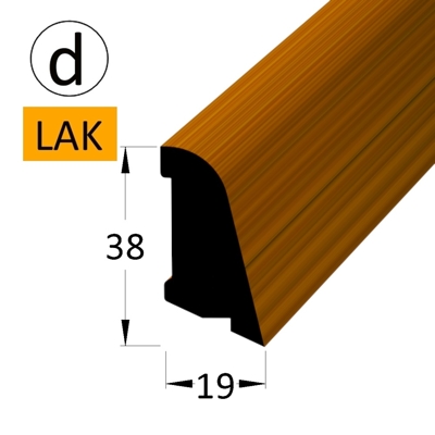 Podlahová lišta - P 3819 dDoussie-lak /240 (jádro BO)