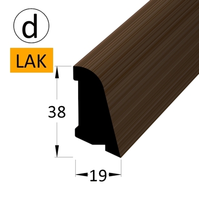 Podlahová lišta - P 3819 dWenge-lak /240 (jádro BO)