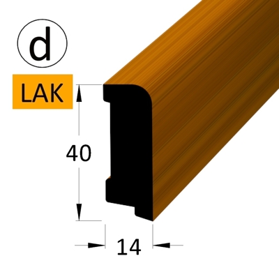 Podlahová lišta - P 4014 dDoussie-lak /240 (jádro BO)