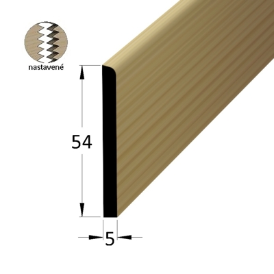 Rohová vnitřní lišta - RV 5405 SM /200 nast. - smrk