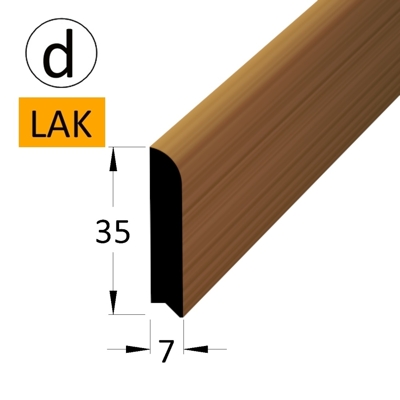 Podlahová lišta - P 3507 dTeak /240 (jádro BO)