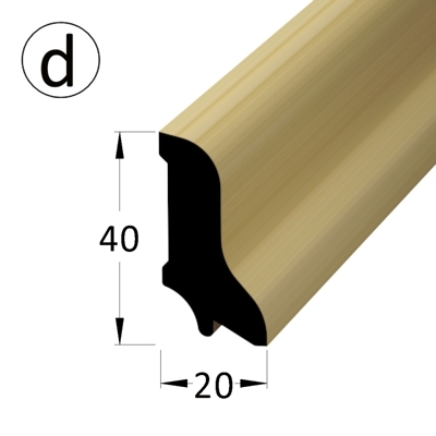 Podlahová lišta - P 4020 dSM /240 (jádro BO)