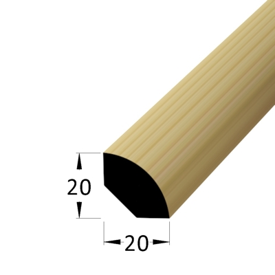 Rohová vnitřní lišta - RV 2020 /pd - borovice