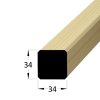 Konstrukční hranol - HF 34x34 SM /250 hoblované