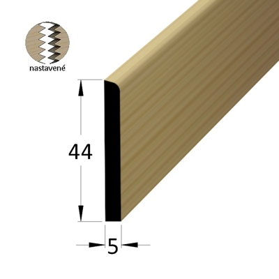 Rohová vnitřní lišta - RV 4405 SM /200 nast. - smrk