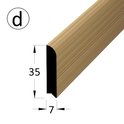 Podlahová lišta - P 3507 dDB /240 (jádro DB) - dýha dub