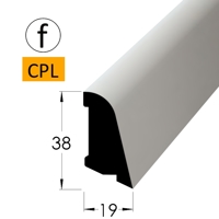 Podlahová lišta - P 3819 fbílá CPL /240 (jádro BO)