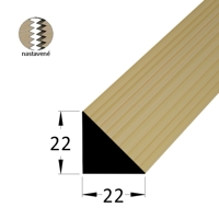 Trojúhelníková lišta - T 2222 SM /200 nast. - smrk