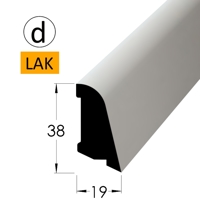 Podlahová lišta - P 3819 dBK-lak /240 (jádro BO)