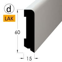 Podlahová lišta - P 6015 dMerbau-lak /240 (jádro BO)