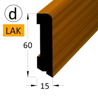 Podlahová lišta - P 6015 dMerbau-lak /240 (jádro BO)