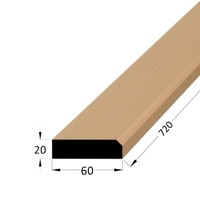 Dveřní práh s fazetou - BK 700x60