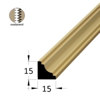 Rohová vnitřní lišta - RVA 1515 SM /150 nast.