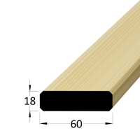 Konstrukční hranol - HF 18x60 SM /240 hoblované