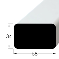 Dřevěný lavičkový profil - LA 5834 SM /180