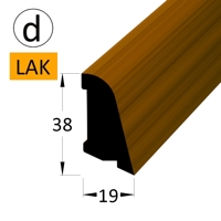 Podlahová lišta - P 3819 dOR-lak /240 (jádro BO)