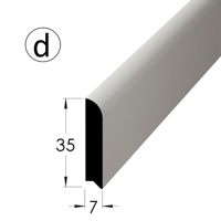 Podlahová lišta - P 3507 dBK /240 (jádro BK)