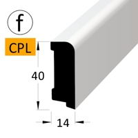 Podlahová lišta - P 4014 fbílá CPL /240 (jádro BO)