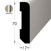 Podlahová lišta - P 7017 SM /240 nast.