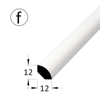 Rohová vnitřní lišta -  RV 1212 fbílá /240 - Bílá