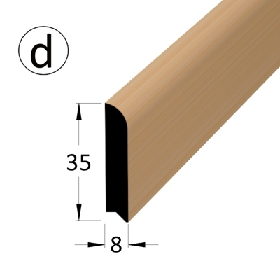 Podlahová lišta - P 3508 dBK-lak /240 (jádro BK)