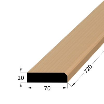 Dveřní práh - Práh BK 700x70- buk