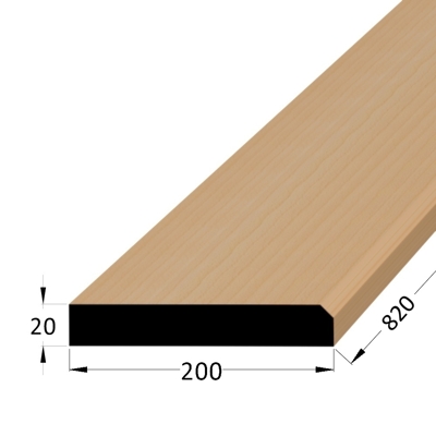 Dveřní práh - Práh BK 800x200 - buk