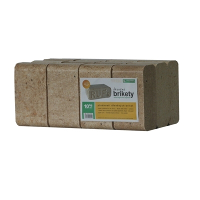 Dřevěné brikety RUFs balení 10 kg | Spalenský.com