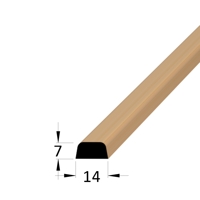 Krycí lišta - KE 1407F BK /pd - buk