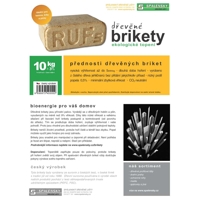 Dřevěné brikety RUFs balení 10 kg | Spalenský.com